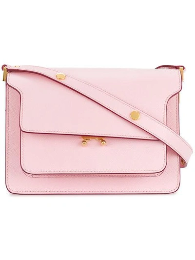 Shop Marni Medium Trunk Shoulder Bag In Pink