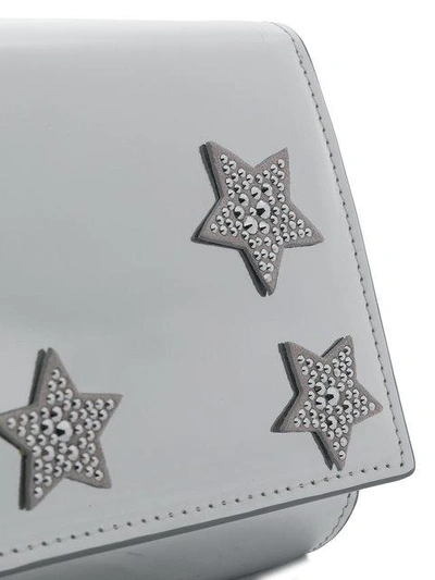 Shop Giuseppe Zanotti Lori Bright Star Shoulder Bag In Grey