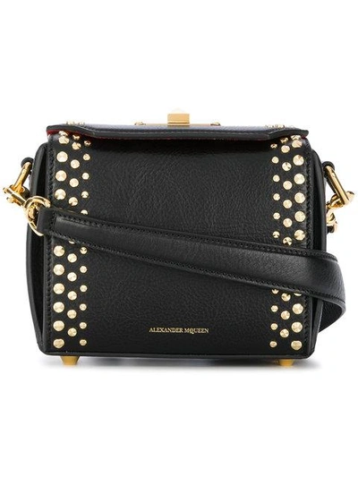 Shop Alexander Mcqueen Box Studded Bag In Black