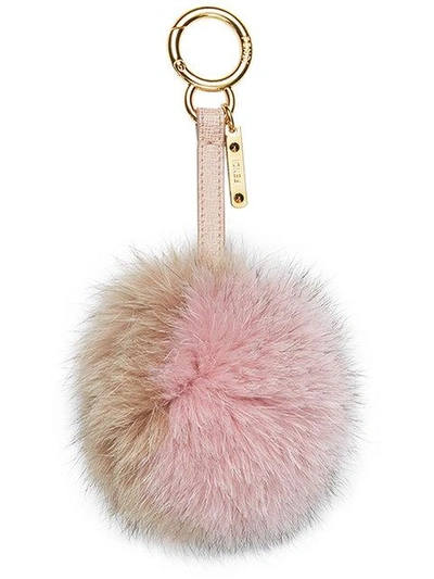 Shop Fendi Pompom Bag Charm - Pink