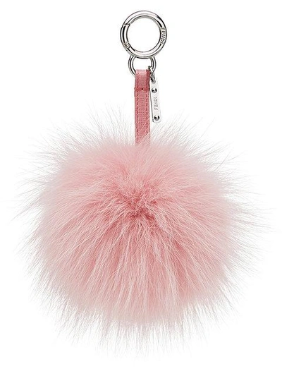 Shop Fendi Pompom Bag Charm In Pink