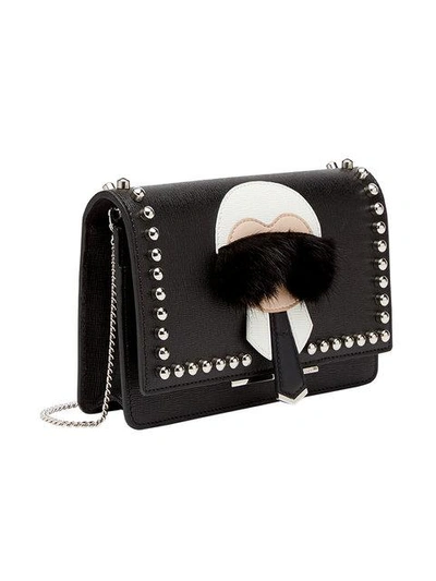 Shop Fendi Karlito Wallet On Chain In Black