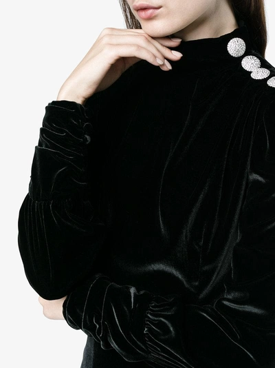 Shop Alessandra Rich Monochrome Puffball Dress In Black