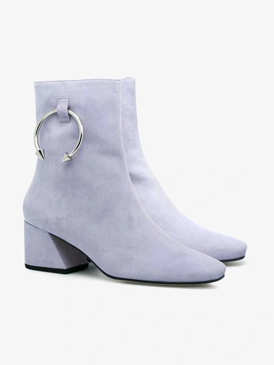 Shop Dorateymur Lilac Suede Nizip Ii 60 Ankle Boots In Pink&purple