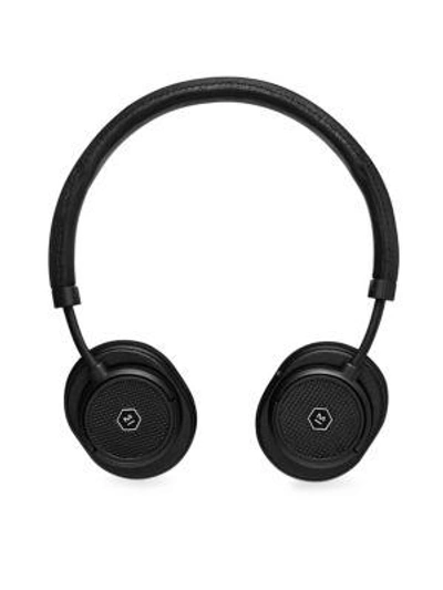 Shop Master & Dynamic Leather Headphones In Black Silver