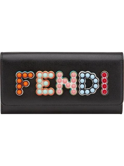 Shop Fendi Logo Purse Mini Bag In Black