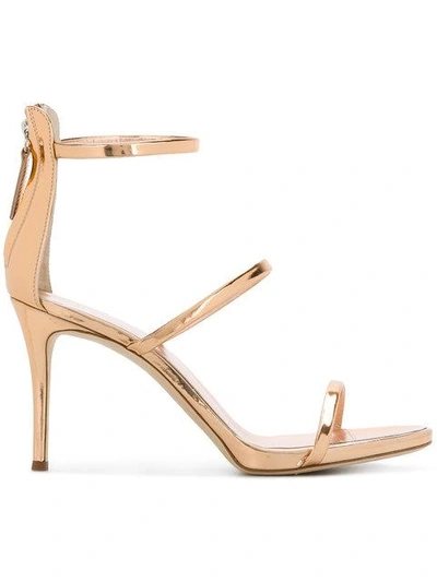 Shop Giuseppe Zanotti Harmony 90 Sandals In Metallic