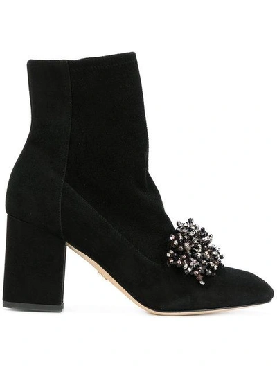 Shop Elie Saab Embellished Boots - Black