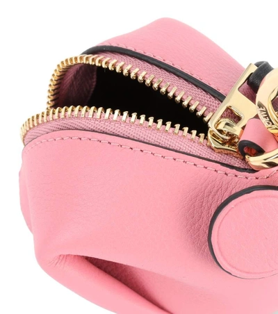 Shop Loewe Mouse Leather Pouch In Pink