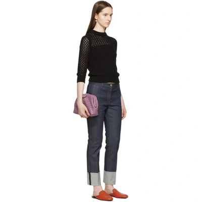 Shop Bottega Veneta Purple Intrecciato Lauren 1980 Clutch