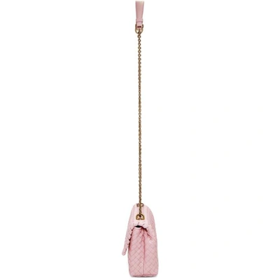 Shop Bottega Veneta Pink Baby Olimpia Chain Bag In 5810 Drague