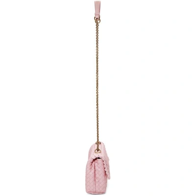 Shop Bottega Veneta Pink Baby Olimpia Chain Bag In 5810 Drague