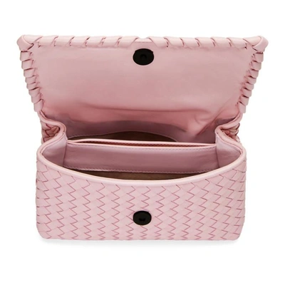 Shop Bottega Veneta Pink Baby Olimpia Chain Bag In 5810 Drague