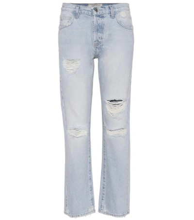 Shop Current Elliott Distressed Jeans In Blue