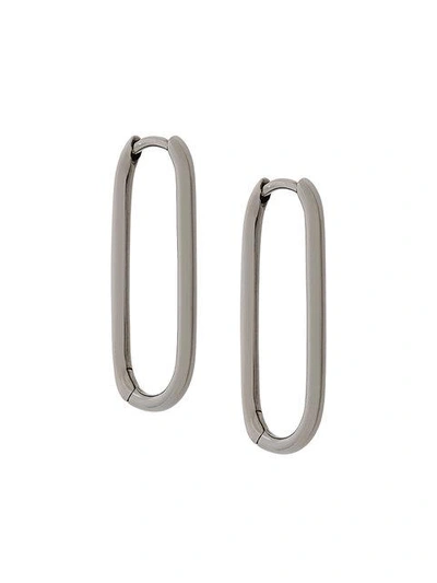 Shop Astley Clarke Piet Oval Hoop Earrings - Metallic