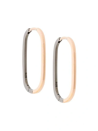 Shop Astley Clarke Bi-piet Oval Hoop Earrings - Gold