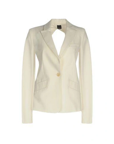 Shop Pinko Sartorial Jacket In Ivory