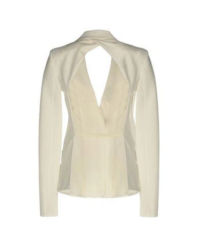 Shop Pinko Sartorial Jacket In Ivory