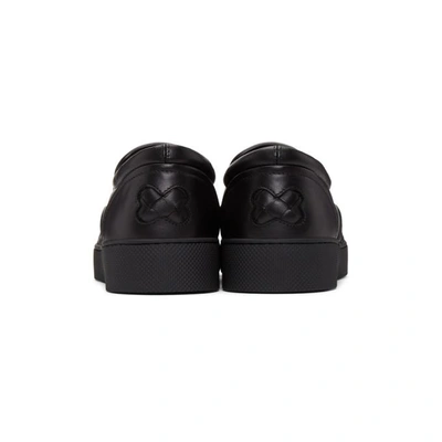 Shop Bottega Veneta Black Intrecciato Dodger Slip-on Sneakers In 1000 Black