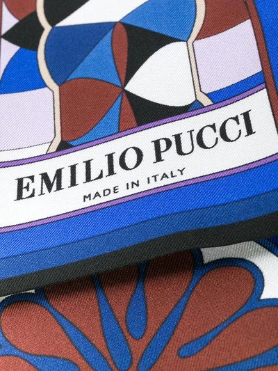 Shop Emilio Pucci Printed Scarf - Blue
