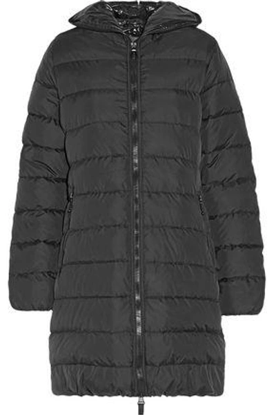 Shop Duvetica Woman Ace Quilted Shell Hooded Down Coat Black