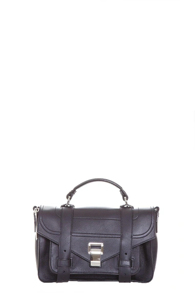 Shop Proenza Schouler Ps1 Tiny Leather Shoulder Bag In Black