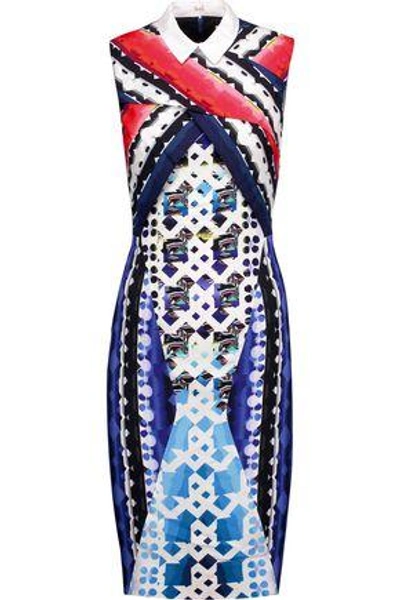Shop Peter Pilotto Woman X Printed Crepe Dress Multicolor