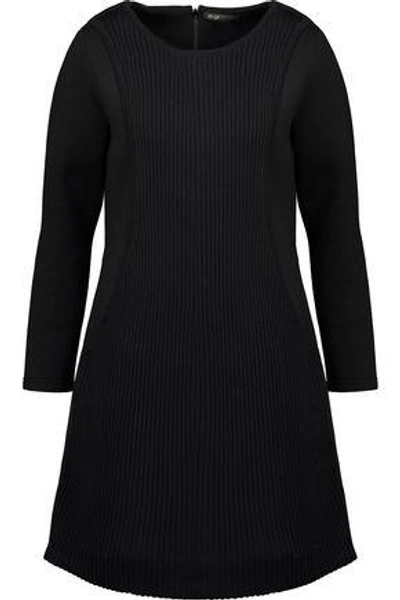Shop Maje Woman Neoprene Mini Dress Black