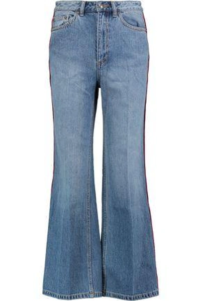 Shop Marc By Marc Jacobs Woman High-rise Kick-flare Jeans Mid Denim