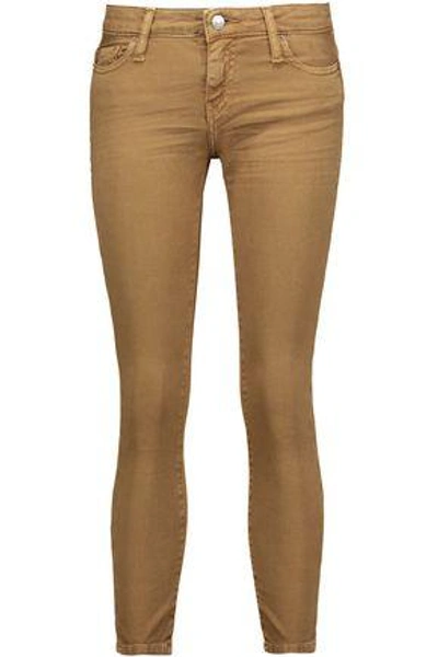 Shop Iro Woman Alyson Low-rise Cropped Skinny Jeans Tan