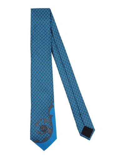 Shop Versace Tie In Blue