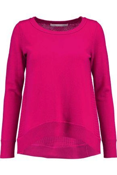 Shop Diane Von Furstenberg Woman Kingston Wool And Cashmere-blend Sweater Magenta