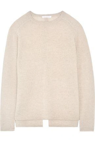 Shop Duffy Woman Split-back Cashmere Sweater Beige