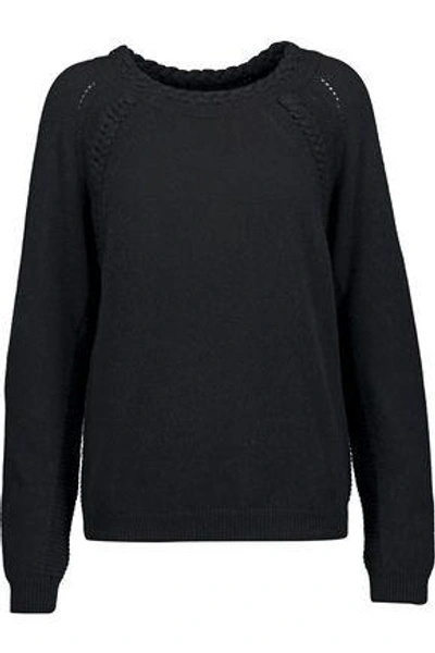 Shop Belstaff Woman Wen Wool And Cashmere-blend Sweater Black
