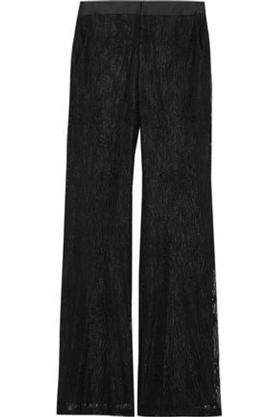 Shop Alexis Agata Guipure Lace Flared Pants In Black