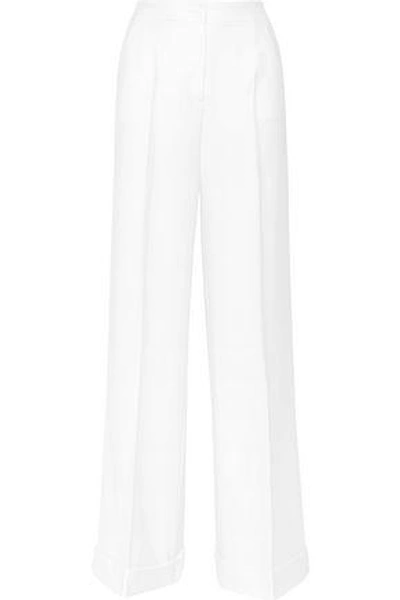 Shop Dolce & Gabbana Woman Wool Wide-leg Pants White