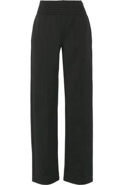 Shop Givenchy Woman Cotton-blend Wide-leg Pants Black
