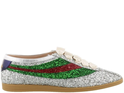 Shop Gucci Falacer Sneaker In Silver