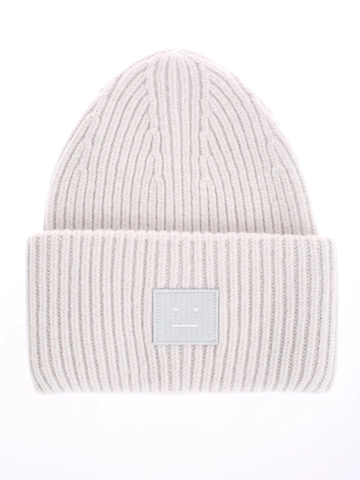 Shop Acne Studios S Pansy Face Beanie In Grey