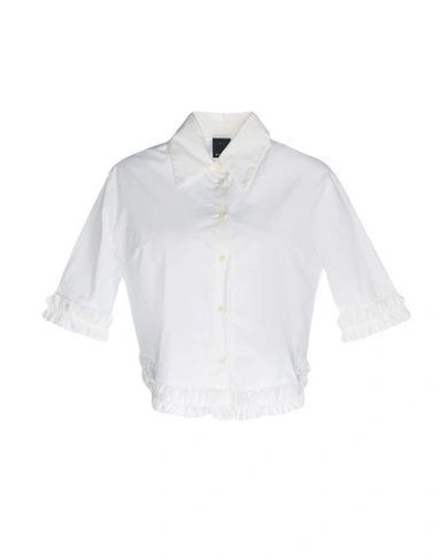 Shop Pinko Solid Color Shirts & Blouses In White