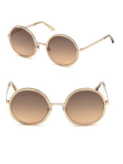 Shop Web Oversized Round Sunglasses In Yellow