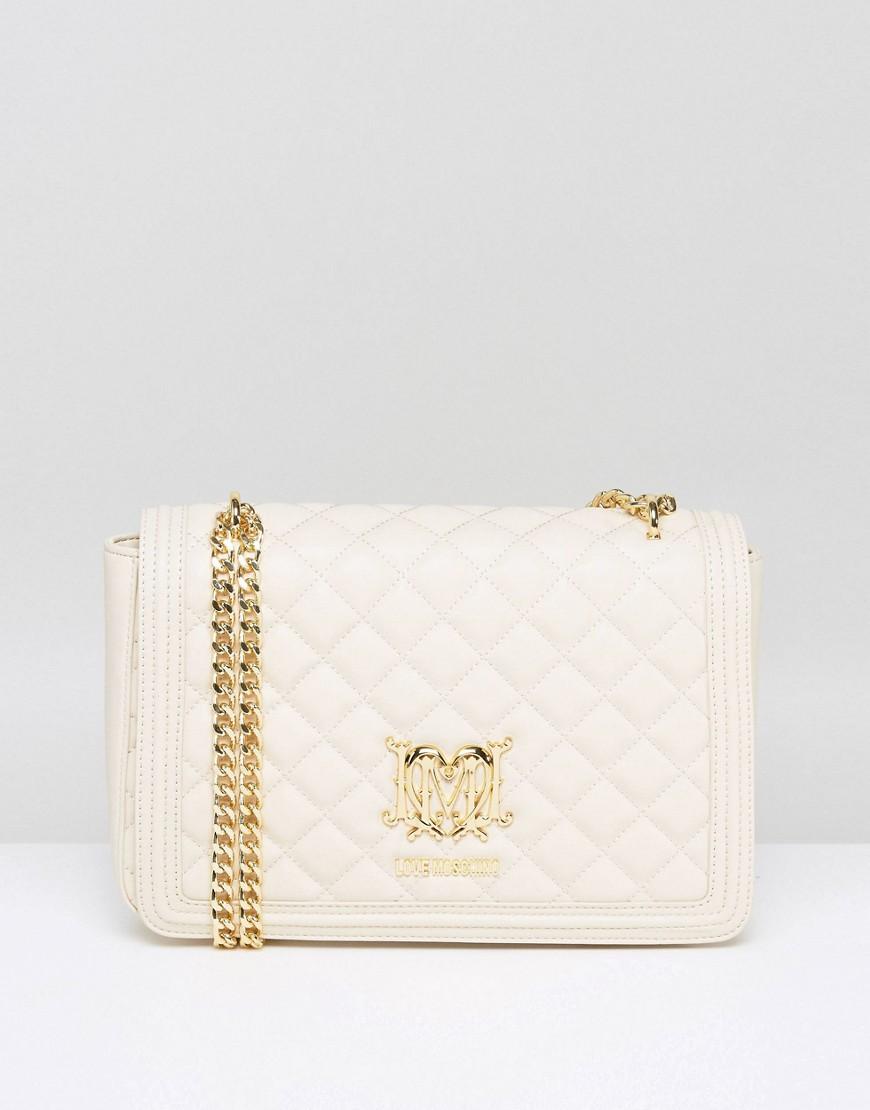 cream quilted bag