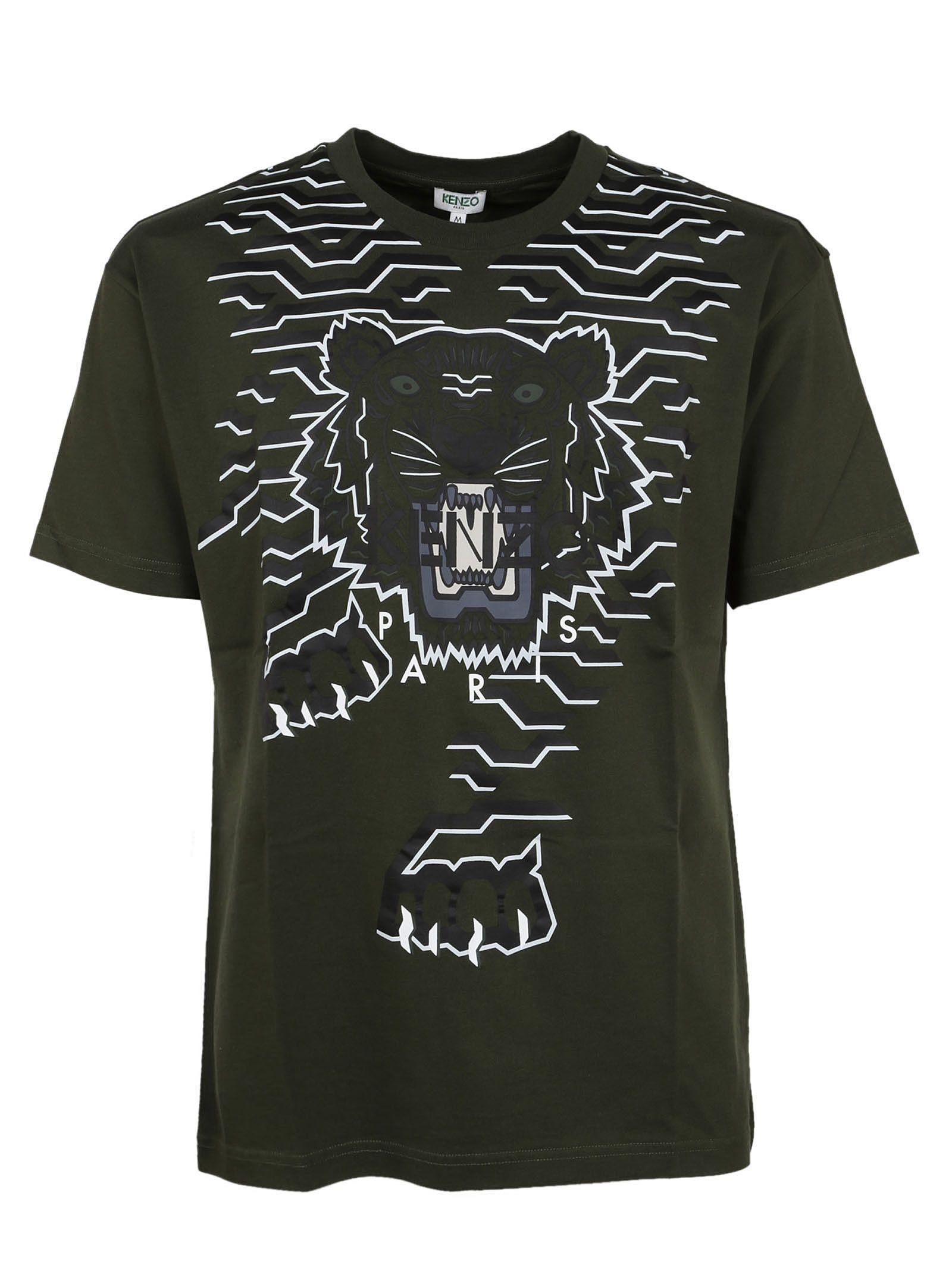 kenzo geo tiger t shirt