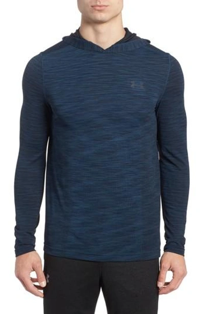 Under Armour Threadborne Seamless Hooded Sweatshirt In True Ink/ Anthracite  | ModeSens