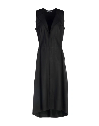 Shop Y-3 Knee-length Dress In Black