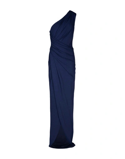 Shop Michael Kors Evening Dress In Dark Blue