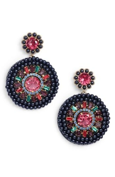 Shop Kate Spade Luminous Leather Statement Earrings In Multi