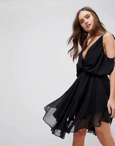Shop Finders Keepers Matteo Cold Shoulder Dress - Black