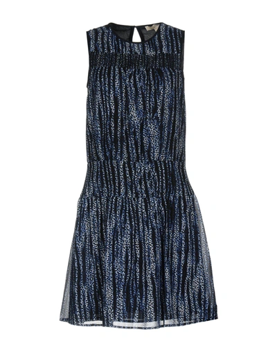 Shop Michael Michael Kors Short Dress In Dark Blue