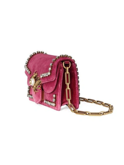 Shop Gucci Broadway Velvet Mini Bag
